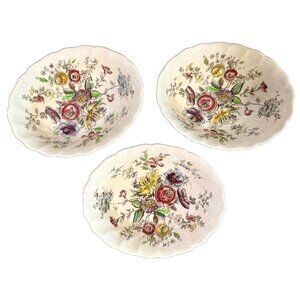 3 Johnson Bros Made in England Sheraton Soup/Cereal Bowls- 8 inches